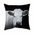 Fondo 26 x 26 in. White Cow-Double Sided Print Indoor Pillow FO2796263